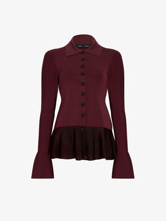 Proenza Schouler Still Life image of Martina Jacket in Compact Stretch Viscose in Amarone