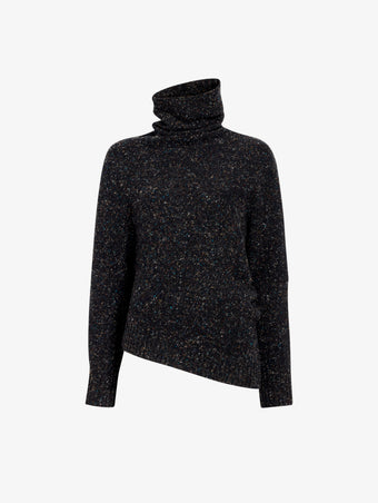 Proenza Schouler Still Life image of Abie Sweater in Donegal Knit in Black Multi