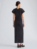 Proenza Schouler Full Length Back On Model image of Abie Dress in Donegal Knit in Black Multi
