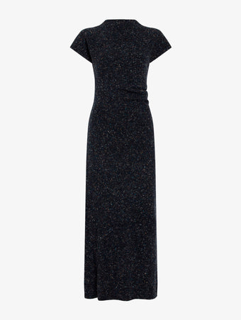 Proenza Schouler Still Life image of Abie Dress in Donegal Knit in Black Multi