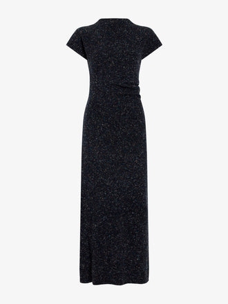 Proenza Schouler Still Life image of Abie Dress in Donegal Knit in Black Multi