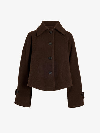 Proenza Schouler Still Life image of Clarice Jacket in Casentino Wool in Dark Brown