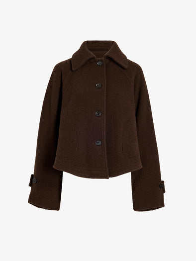 Proenza Schouler Still Life image of Clarice Jacket in Casentino Wool in Dark Brown