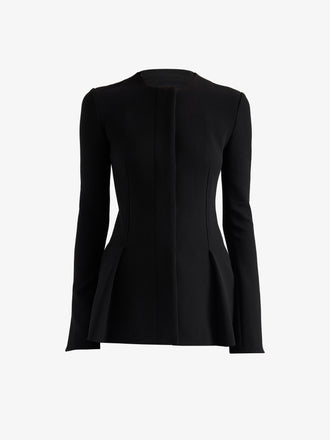 Proenza Schouler Still Life image of Sonia Jacket in Bi-Stretch Suiting in Black