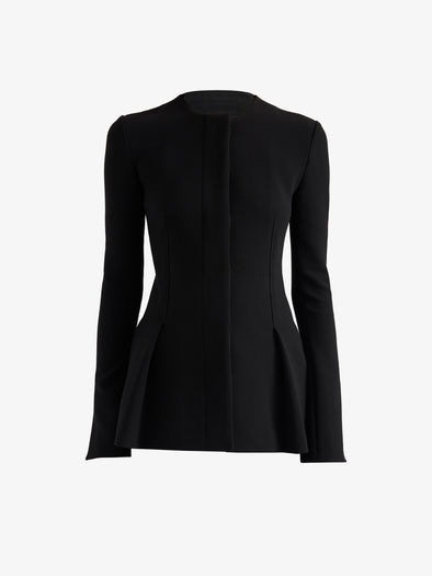 Proenza Schouler Still Life image of Sonia Jacket in Bi-Stretch Suiting in Black