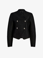 Proenza Schouler Still Life image of Lorna Jacket in Striated Suiting in Black