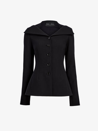 Proenza Schouler Still Life image of Dara Jacket in Light Bi-Stretch Wool in Black