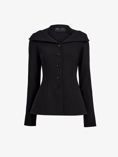 Proenza Schouler Still Life image of Dara Jacket in Light Bi-Stretch Wool in Black