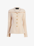 Proenza Schouler Still Life image of Dara Jacket in Light Bi-Stretch Wool in Ecru