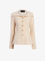 Proenza Schouler Still Life image of Dara Jacket in Light Bi-Stretch Wool in Ecru