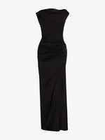 Proenza Schouler Still Life image of Isaline Dress in Crepe Satin in Black