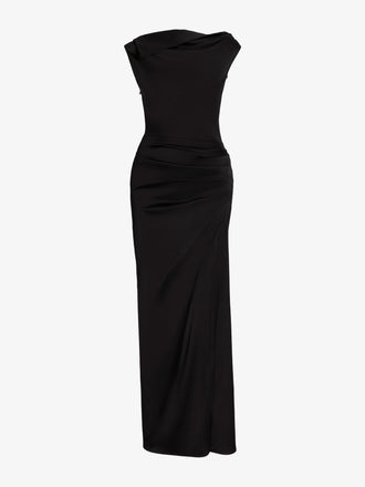 Proenza Schouler Still Life image of Isaline Dress in Crepe Satin in Black