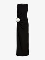 Proenza Schouler Still Life image of Indria Dress In Matte Double Crepe in Black