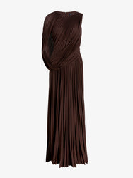 Proenza Schouler Still Life image of Olympia Gown in Textured Sheer Jersey in Coffee