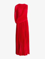 Proenza Schouler Still Life image of Olympia Gown in Textured Sheer Jersey in Poppy