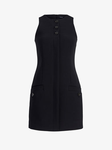 Proenza Schouler Still Life image of Dara Dress in Light Bi-Stretch Wool in Black