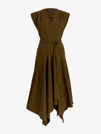 Proenza Schouler Still Life image of Adina Dress in Classic Cotton Poplin in Kelp