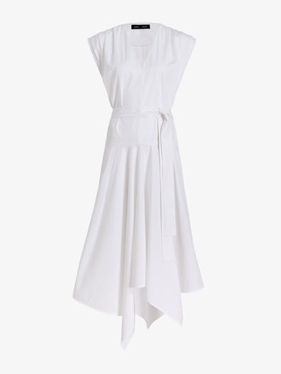 Proenza Schouler Still Life image of Adina Dress in Classsic Cotton Poplin in Optic White
