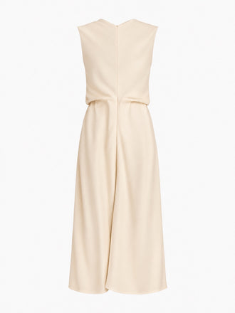 Proenza Schouler Still Life image of Gretta Dress in Matte Viscose Crepe in Ecru