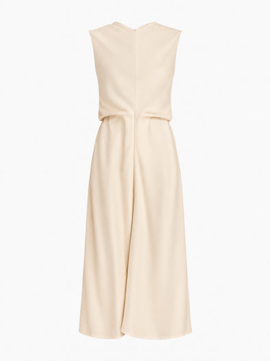 Proenza Schouler Still Life image of Gretta Dress in Matte Viscose Crepe in Ecru