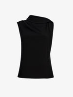 Proenza Schouler Still Life image of Gwen Top in Matte Double Crepe in Black