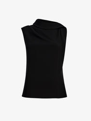 Proenza Schouler Still Life image of Gwen Top in Matte Double Crepe in Black