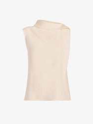 Proenza Schouler Still Life image of Gwen Top in Matte Double Crepe in Ecru