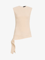 Proenza Schouler Still Life image of Lorna Top in Striated Suiting in Ecru