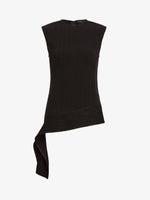 Proenza Schouler Still Life image of Lorna Top in Striated Suiting in Black