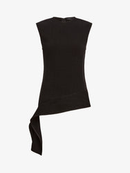 Proenza Schouler Still Life image of Lorna Top in Striated Suiting in Black