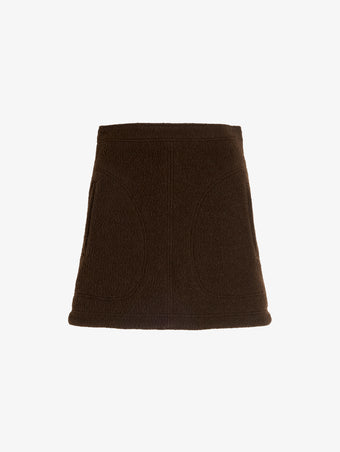 Proenza Schouler Still Life image of Clarice Skirt in Casentino Wool in Dark Brown