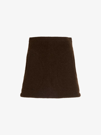 Proenza Schouler Still Life image of Clarice Skirt in Casentino Wool in Dark Brown
