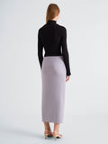 Proenza Schouler Back full length image of model wearing Cella Skirt in Cady in Shale
