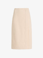 Proenza Schouler Still Life image of Lorna Skirt in Striated Suiting in Ecru