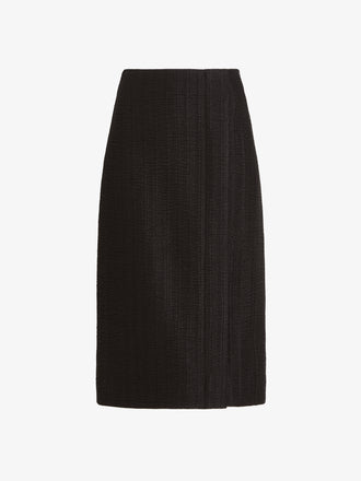 Proenza Schouler Still Life image of Lorna Skirt in Striated Suiting in Black