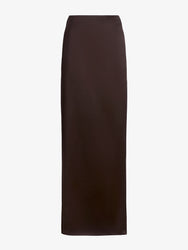 Proenza Schouler Still Life image of Margot Skirt in Viscose Satin in Coffee