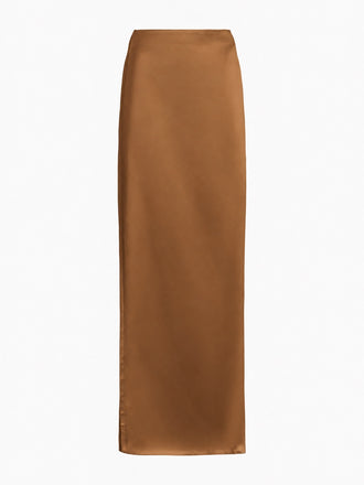 Proenza Schouler Still Life image of Margot Skirt in Viscose Satin in Bronze