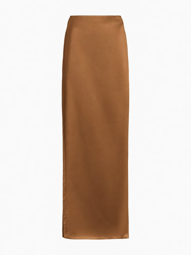 Proenza Schouler Still Life image of Margot Skirt in Viscose Satin in Bronze
