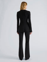 Proenza Schouler Back image of model wearing Sonia Pant in Bi-Stretch Suiting in Black