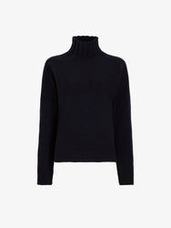 Proenza Schouler Still Life image of Lothea Top in Lofty Merino Wool in Navy Melange