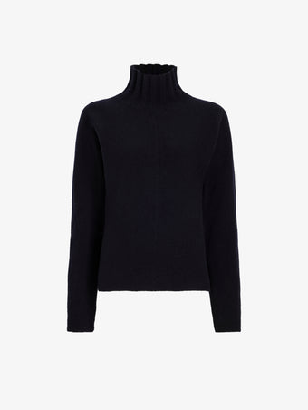 Proenza Schouler Still Life image of Lothea Top in Lofty Merino Wool in Navy Melange