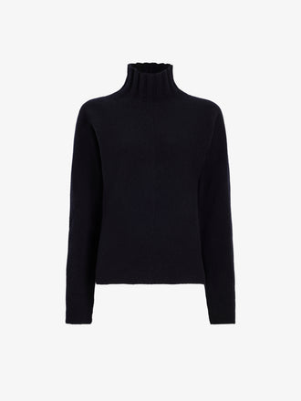Proenza Schouler Still Life image of Lothea Top in Lofty Merino Wool in Navy Melange
