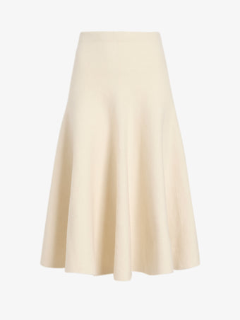Proenza Schouler Still Life image of Lothea Skirt in Lofty Merino Wool in Ecru