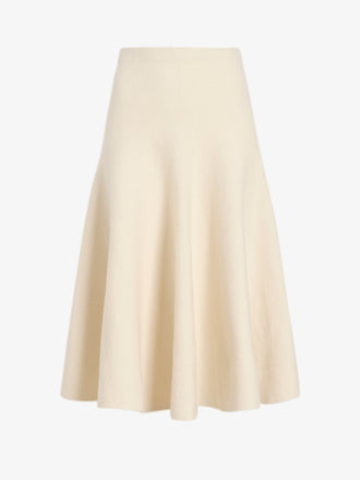 Proenza Schouler Still Life image of Lothea Skirt in Lofty Merino Wool in Ecru