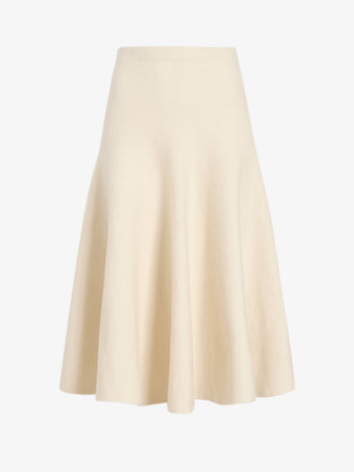 Proenza Schouler Still Life image of Lothea Skirt in Lofty Merino Wool in Ecru
