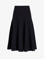 Proenza Schouler Still Life image of Lothea Skirt in Lofty Merino Wool in Navy Melange