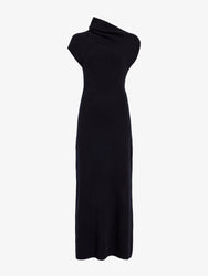 Proenza Schouler Still Life image of Lothea Dress in Lofty Merino Wool in Navy Melange