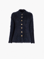Proenza Schouler Still Life image of Aniza Cardigan in Brushed Mohair in Navy Black