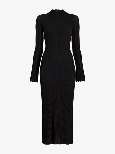 Proenza Schouler Still Life image of Roux Dress in Viscose Silk Rib in Black