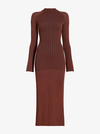 Proenza Schouler Still Life image of Roux Dress in Viscose Silk Rib in Copper